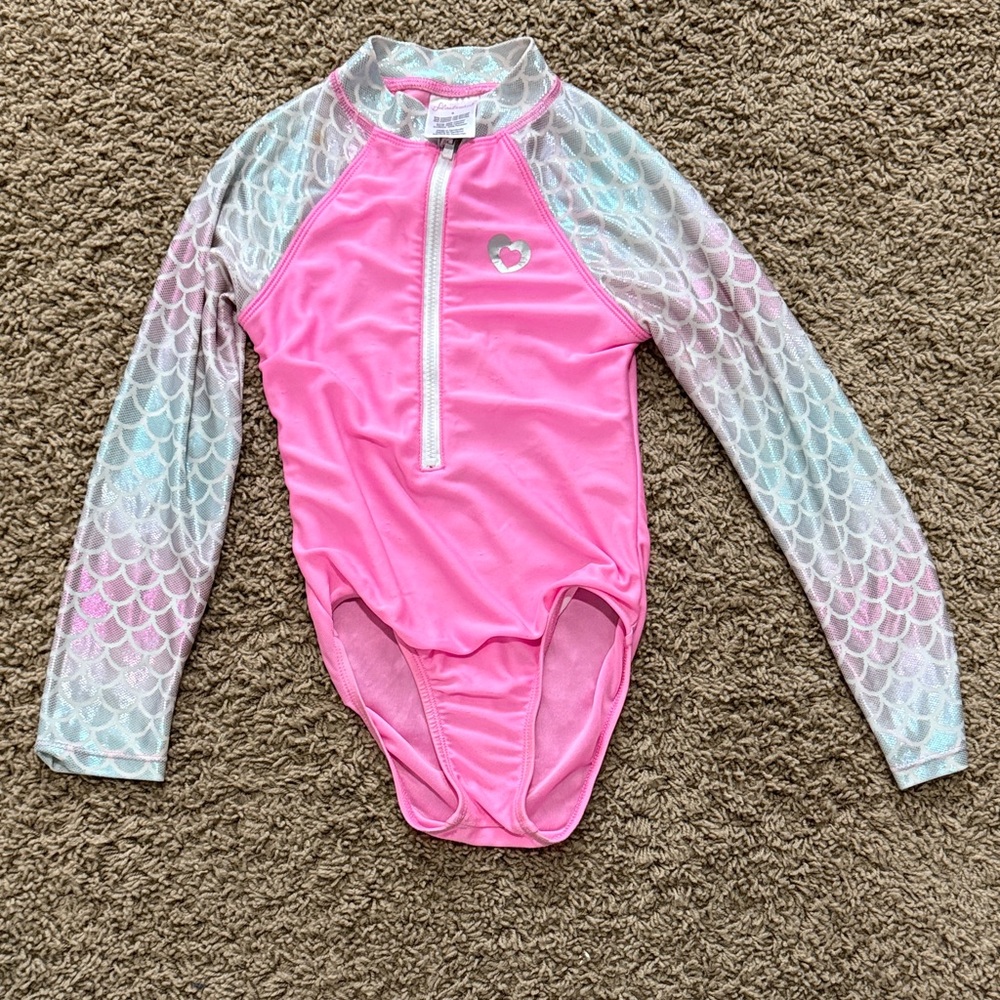 Floatimini Pink and Silver Mermaid Rashguard
